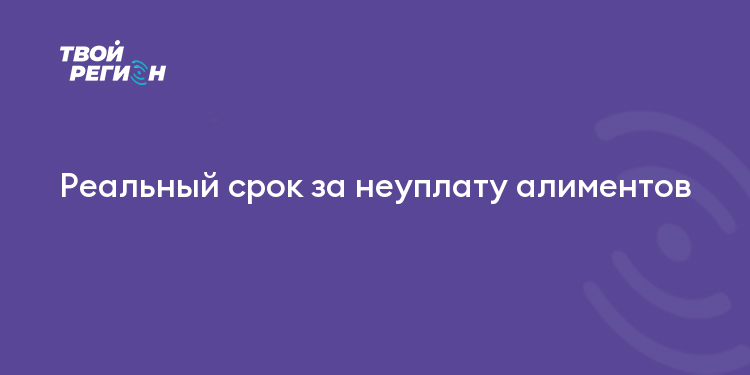 Реальный срок за неуплату алиментов