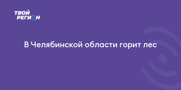 В Челябинской области горит лес