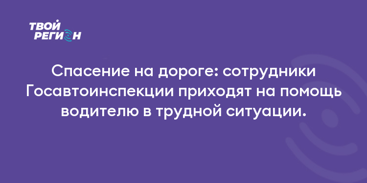 Спасение на дороге: сотрудники Госавтоинспекции приходят на помощь водителю в трудной ситуации.