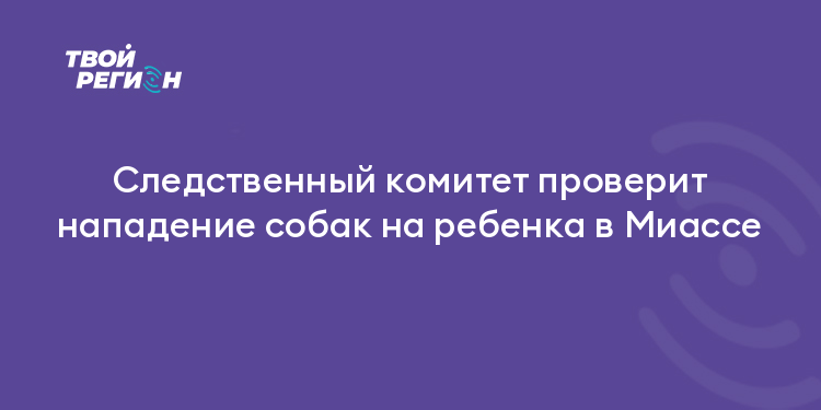 Следственный комитет проверит нападение собак на ребенка в Миассе