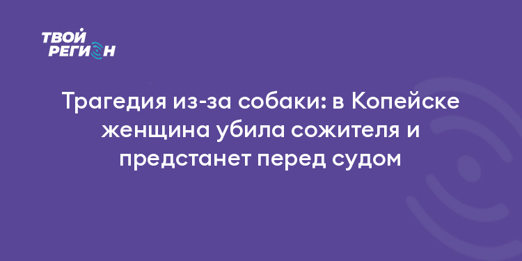 Трагедия из-за собаки: в Копейске женщина убила сожителя и предстанет перед судом